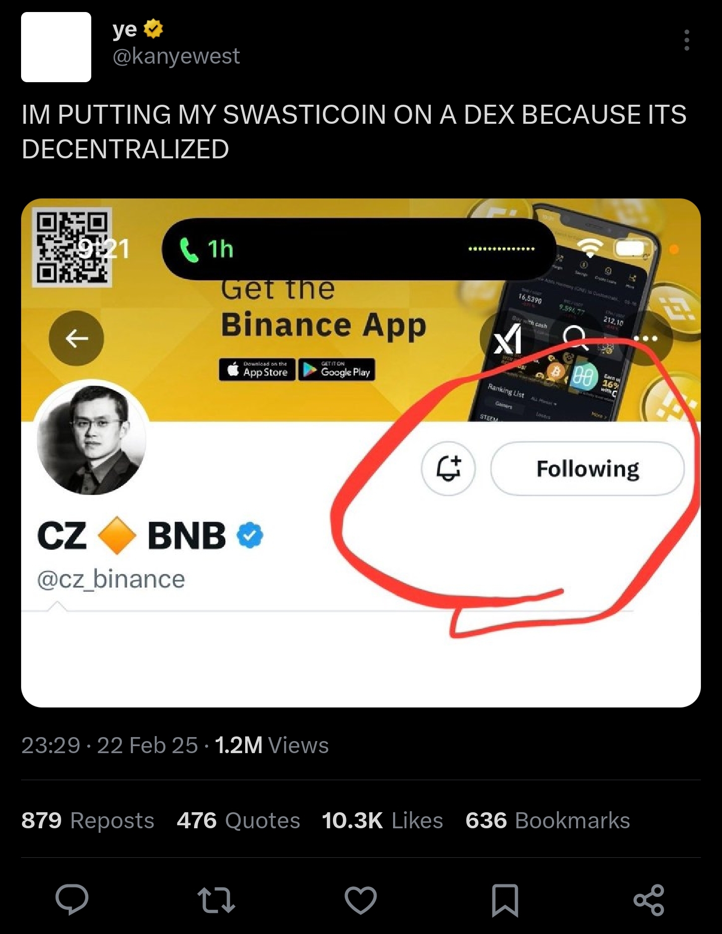 Kanye West Sparks Controversy by Following Binance’s CZ and Embracing Meme Coin Culture with Plans for a New Blockchain